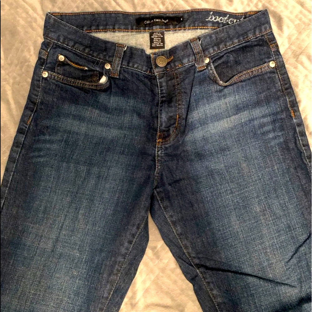 Calvin Klein New Boot Cut Jeans Blue Denim Size 8